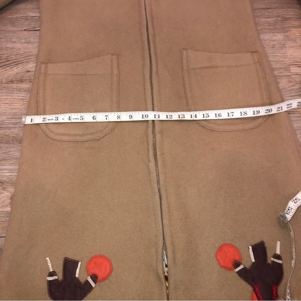 𝅺Vtg Inuvik Parka Enterprise Virgin Wool Fur Trim Beige Long Parka Sz 12 / M - Picture 14 of 15